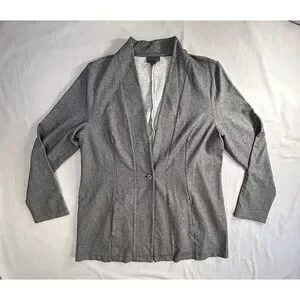 J. Jill Wearever Collection single-button stretch jacket in‎ gray Women's Medium